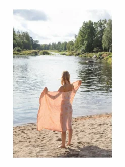 Keittiö- & Kattaustekstiilit<Lapuan Kankurit Koodi-pellavapyyhe 3 RUST-ROSE