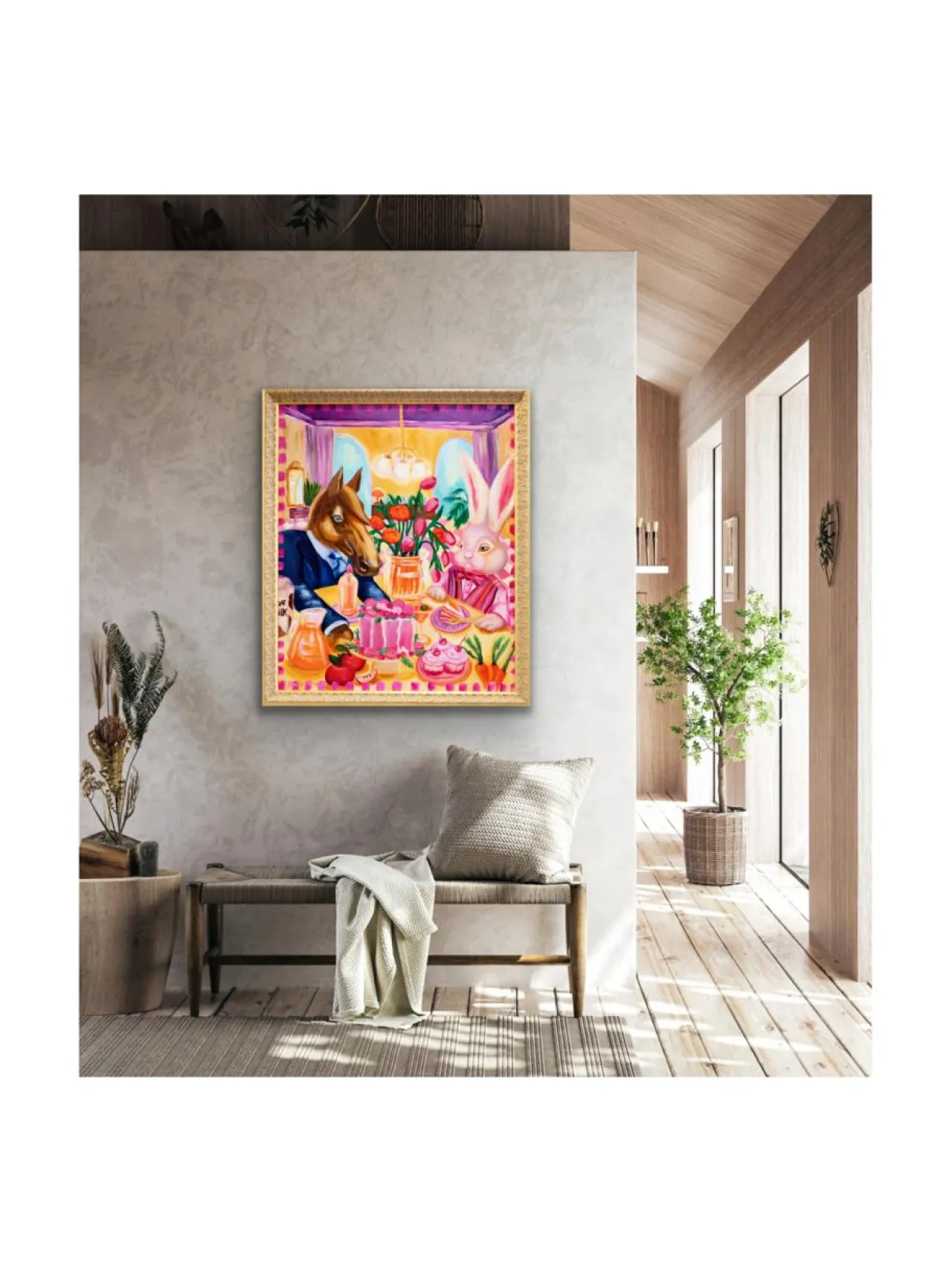 Taulut & Julisteet<Pia Rydman Art Kukat syödään viimeisenä, 110x90 cm, öljyvärimaalaus, Pia Rydman