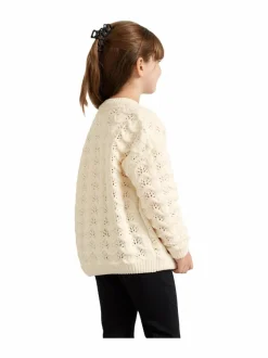 Colleget & Hupparit<Lindex Kuvioneule 325 LIGHT DUSTY WHITE