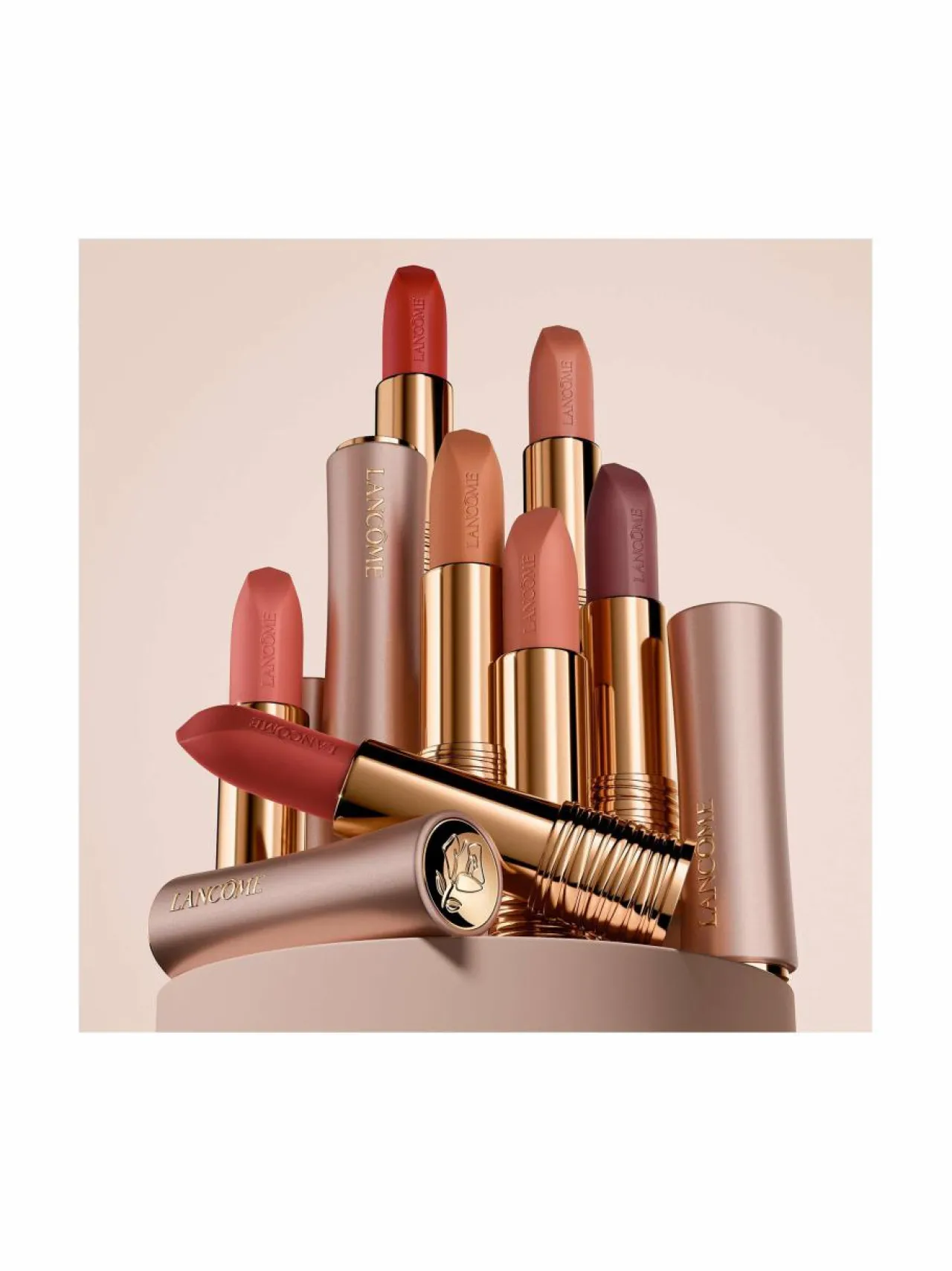 Lancôme L'Absolu Rouge Intimatte Soft-Blurred Matte Lipstick -huulipuna^ Huulet