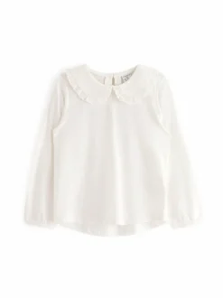 Pitkähihaiset Trikoopaidat|Pitkähihaiset Trikoopaidat<Lindex Lace Edge -paita 325 LIGHT DUSTY WHITE