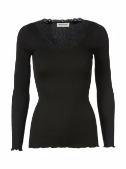 Rosemunde Lace Round Neck -silkkisekoitepaita^ Yö- & Oloasut