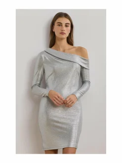 Mekot<Lauren Ralph Lauren Lakesta-cocktailmekko PEWTER/SILVER FOIL