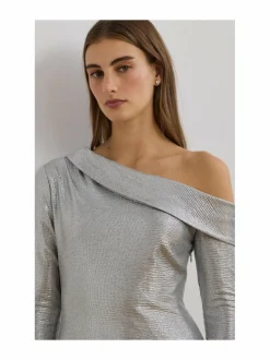Mekot<Lauren Ralph Lauren Lakesta-cocktailmekko PEWTER/SILVER FOIL