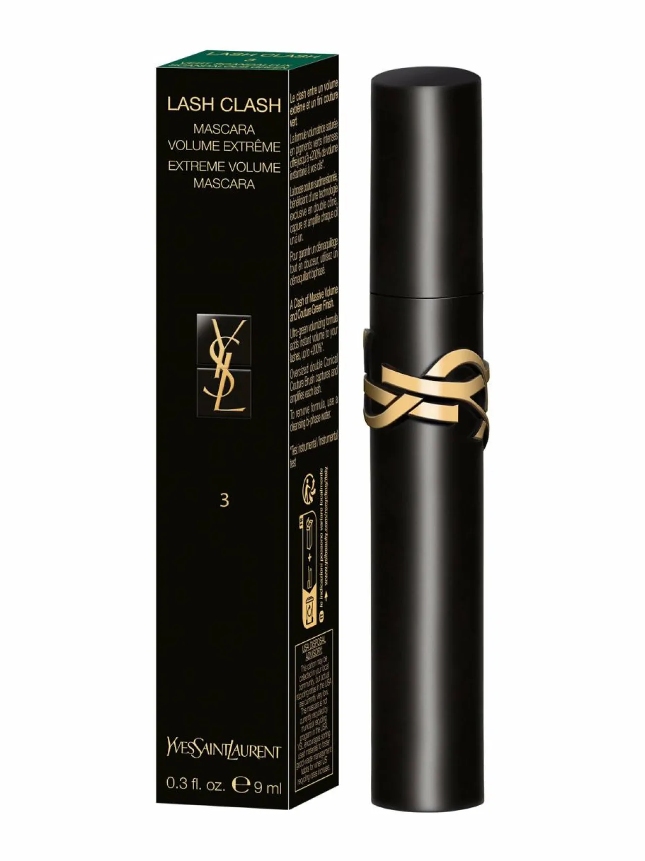 Yves Saint Laurent Lash Clash Extreme Volume Mascara Scandalous Green -ripsiväri^ Silmät