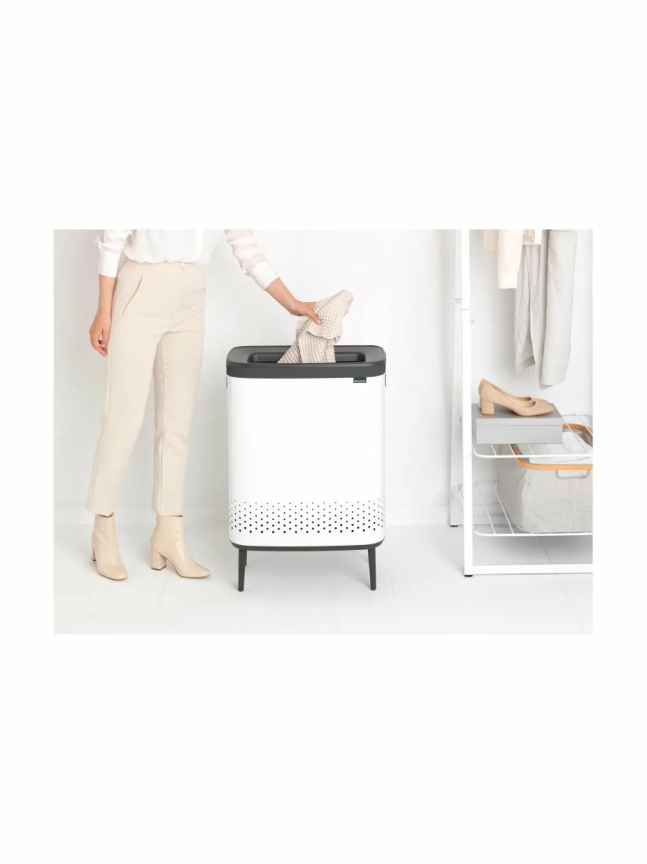 Brabantia Laundry Bin -pyykkikori, 2x45L^ Pyykkihuolto