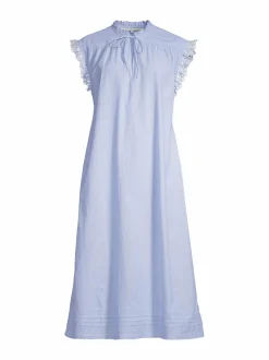 Mekot<SECOND FEMALE Laure-midimekko 5039 LIGHT BLUE STRIPE