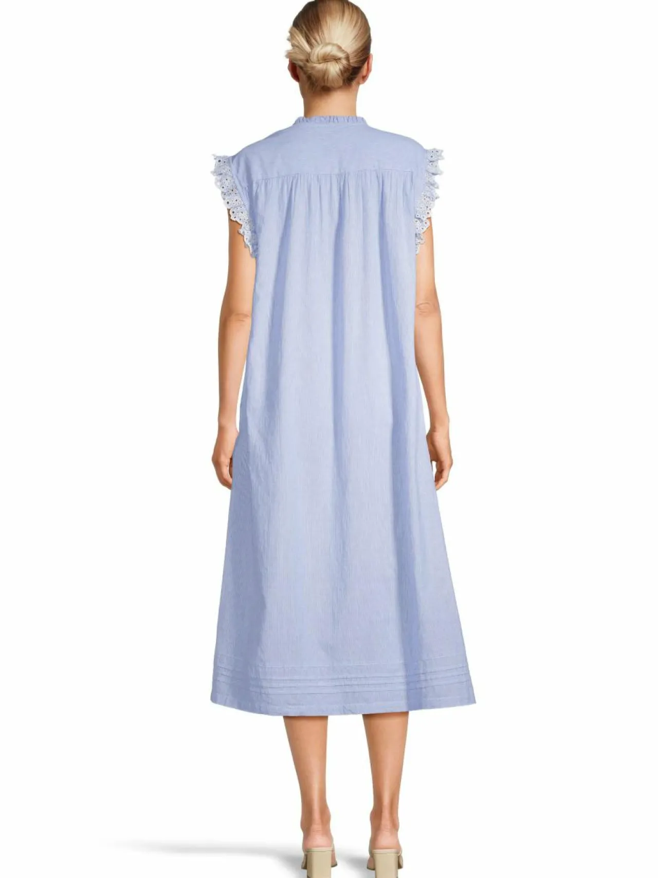 Mekot<SECOND FEMALE Laure-midimekko 5039 LIGHT BLUE STRIPE