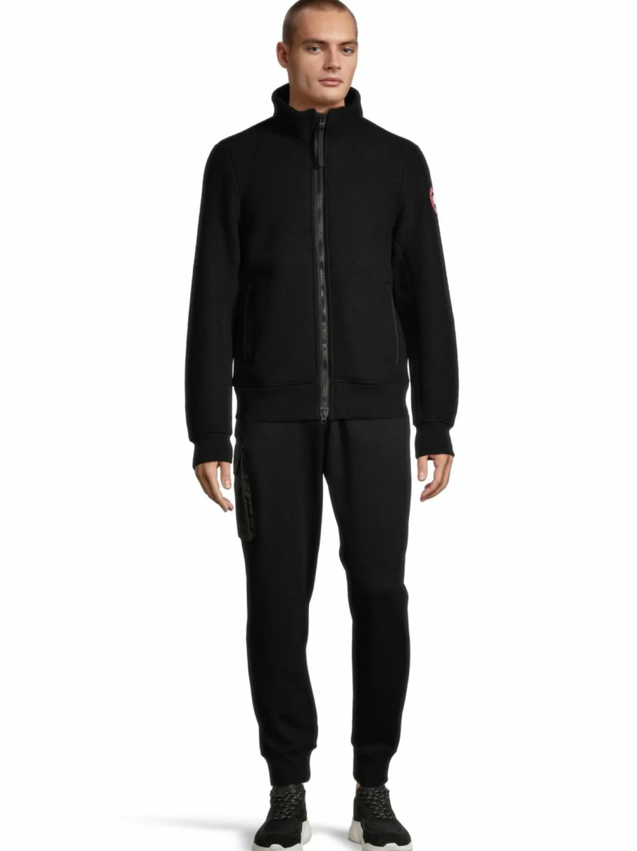 Paidat, Hupparit & Colleget<Canada Goose Lawson- fleecetakki kierrätysvillasta 61 BLACK NOIR
