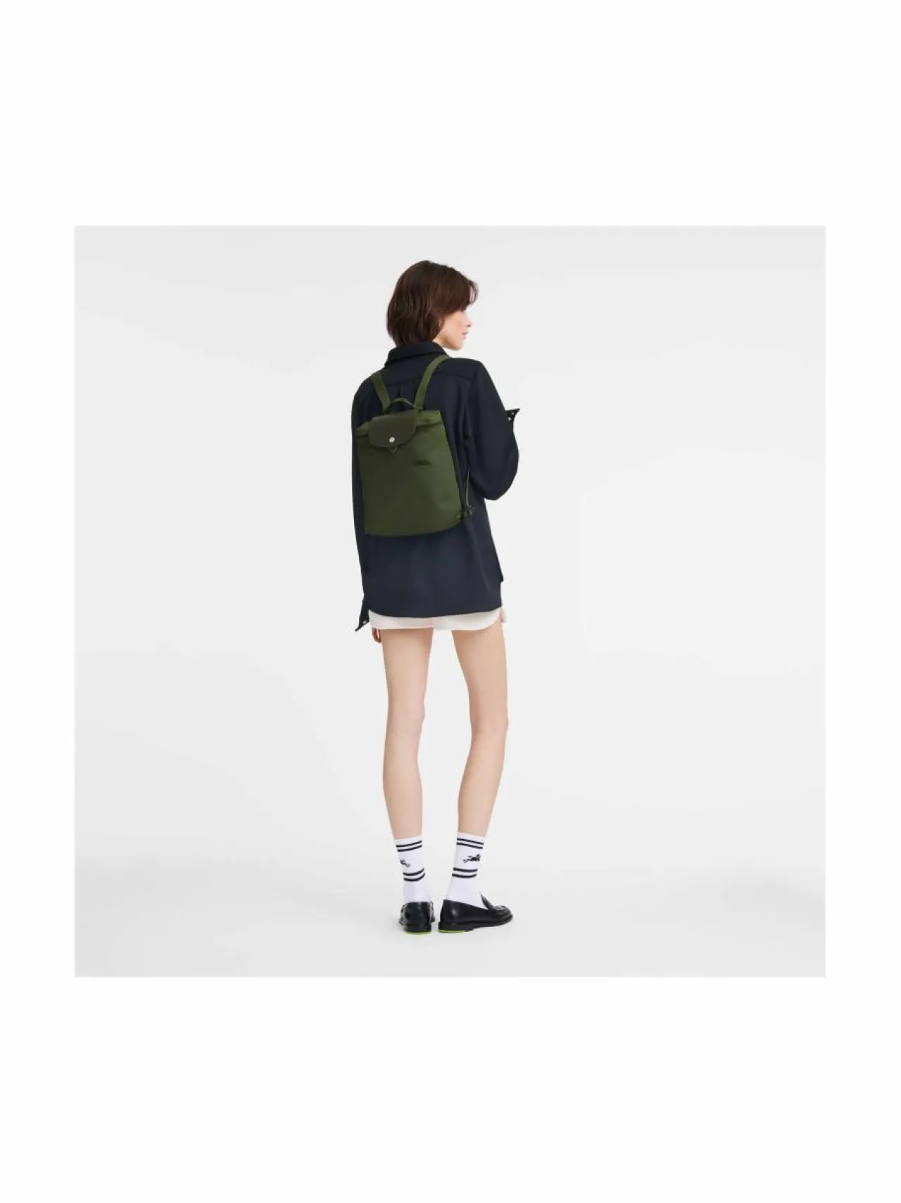 Longchamp Le Pliage Green M -kokoontaitettava reppu^ Reput|Reput