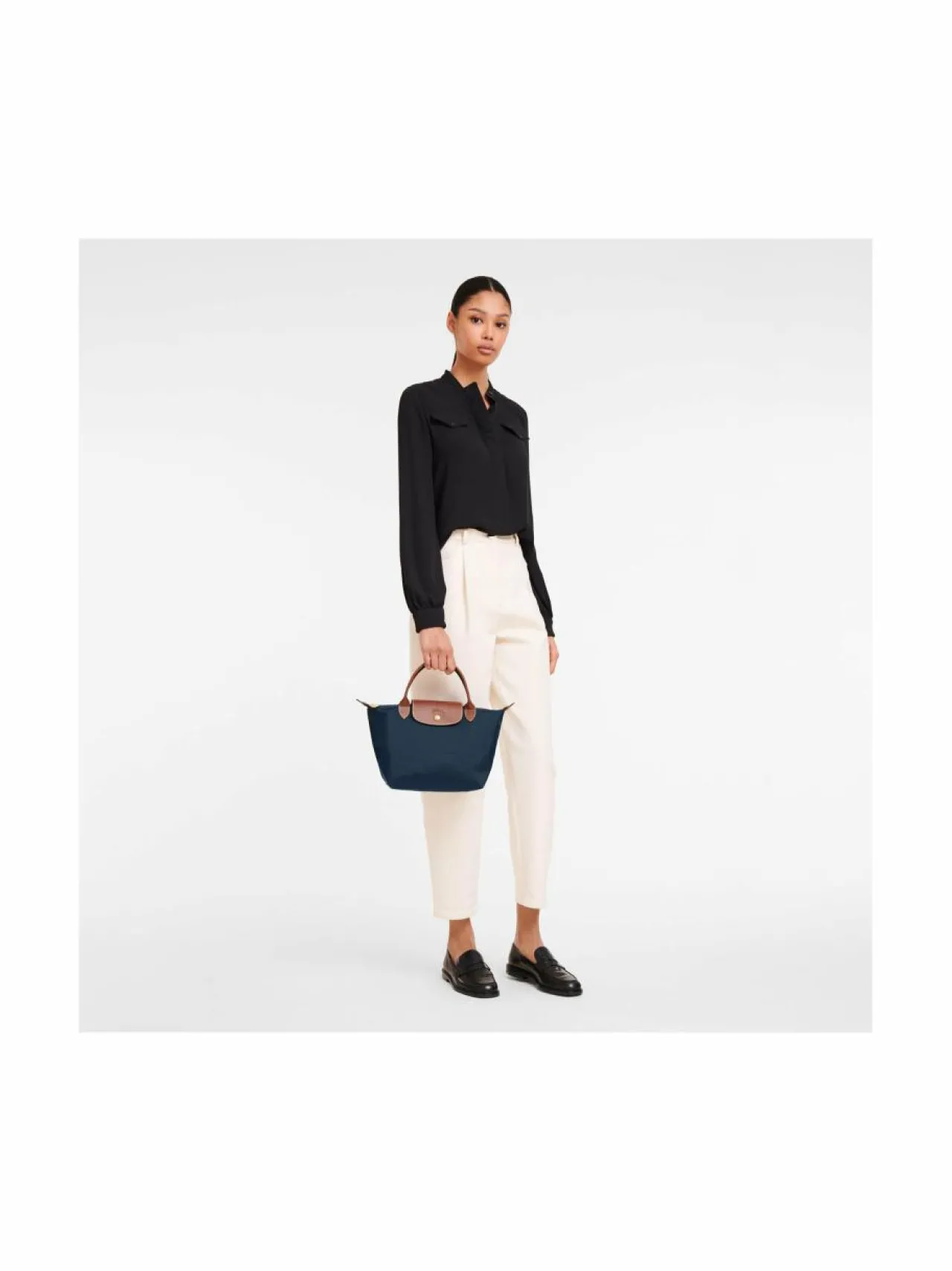 Käsilaukut<Longchamp Le Pliage Original Top S -käsilaukku P68 NAVY