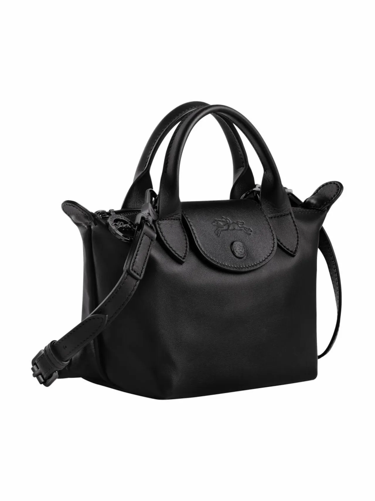 Käsilaukut<Longchamp Le Pliage Xtra Top XS-nahkalaukku 001 BLACK