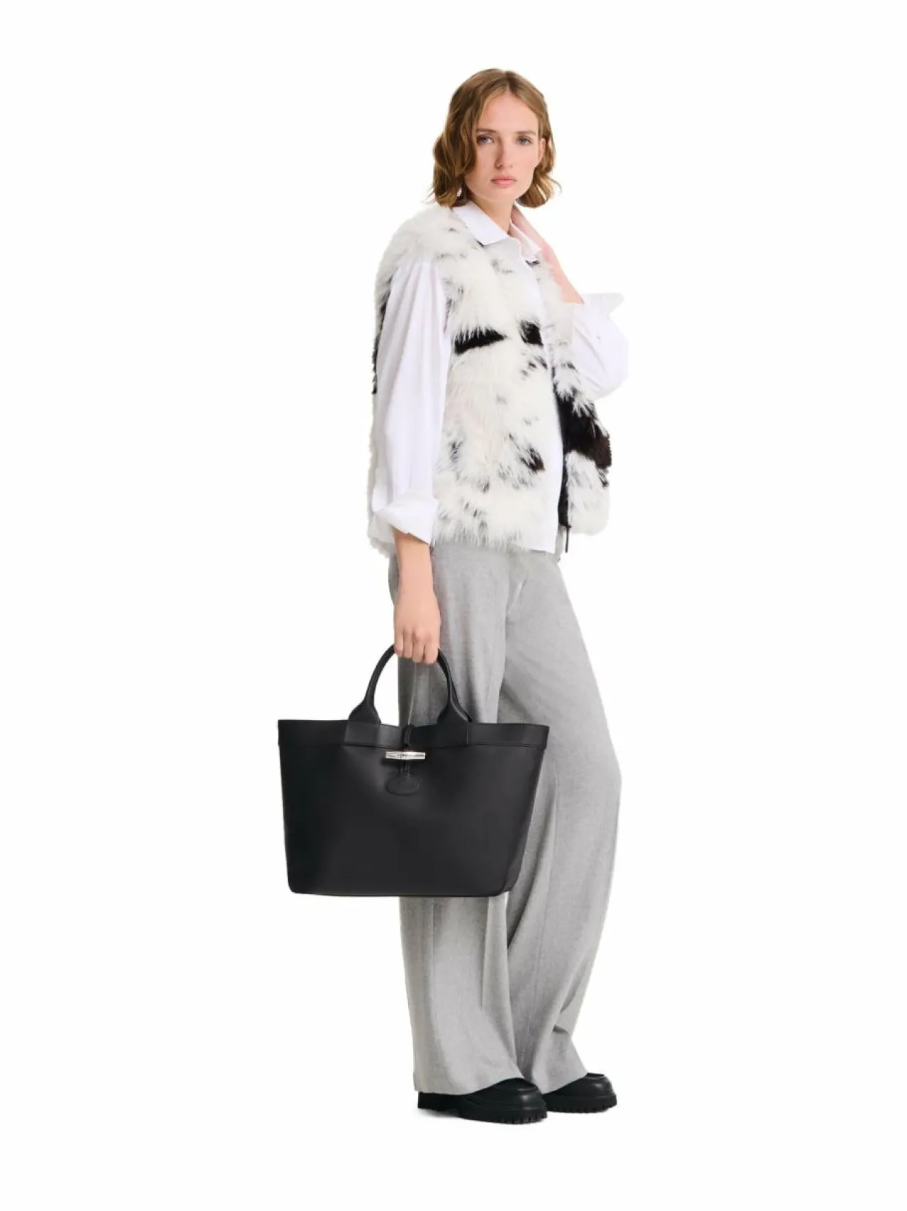 Käsilaukut<Longchamp Le Roseau Souple -nahkalaukku 001 BLACK