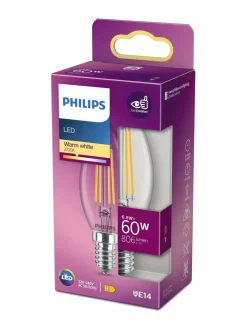 Lamput<Philips LED Candle 60W E14 Warm -kynttilälamppu WHITE