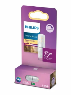 Lamput<Philips LED Capsule 25W G9 Warm Dimmable -polttimo WHITE