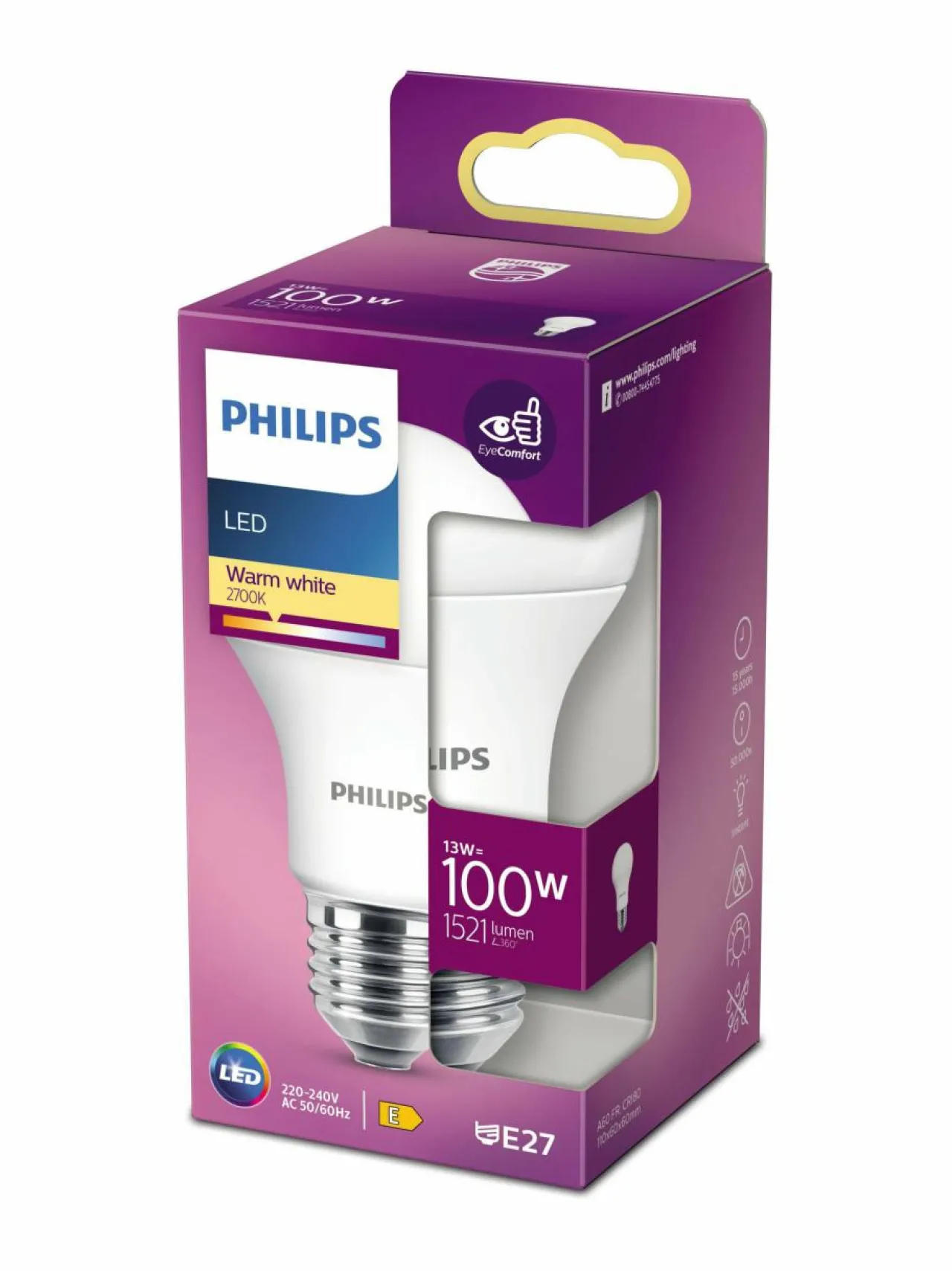 Lamput<Philips LED Classic 100W E27 Warm -lamppu WHITE