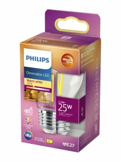 Lamput<Philips LED Classic 25W P45 E27 CL WGD90 SRT4 -kynttilälamppu CLEAR