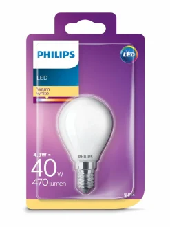Philips LED Classic 4,3W(40W) P45 E14 -mainoslamppu^ Lamput
