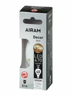 Airam LED Decor Candle Opal 5W E14 DIM -lamppu^ Lamput