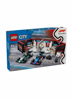Rakennussarjat<LEGO CITY F1®-talli ja Mercedes-AMG‑ ja Alpine-autot 60444