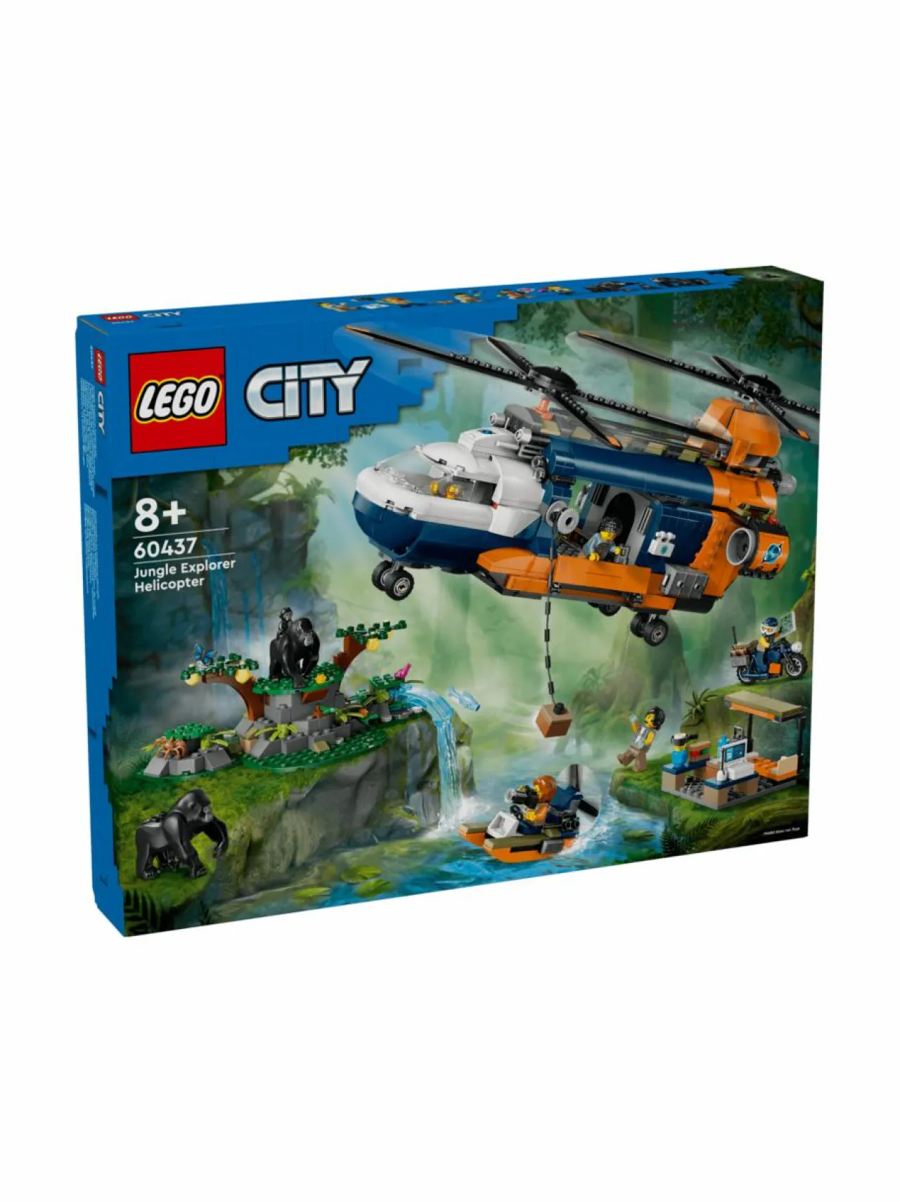 Rakennussarjat<LEGO CITY Viidakkotutkijan helikopteri leirissä 60437