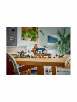 Rakennussarjat<LEGO CITY Viidakkotutkijan helikopteri leirissä 60437