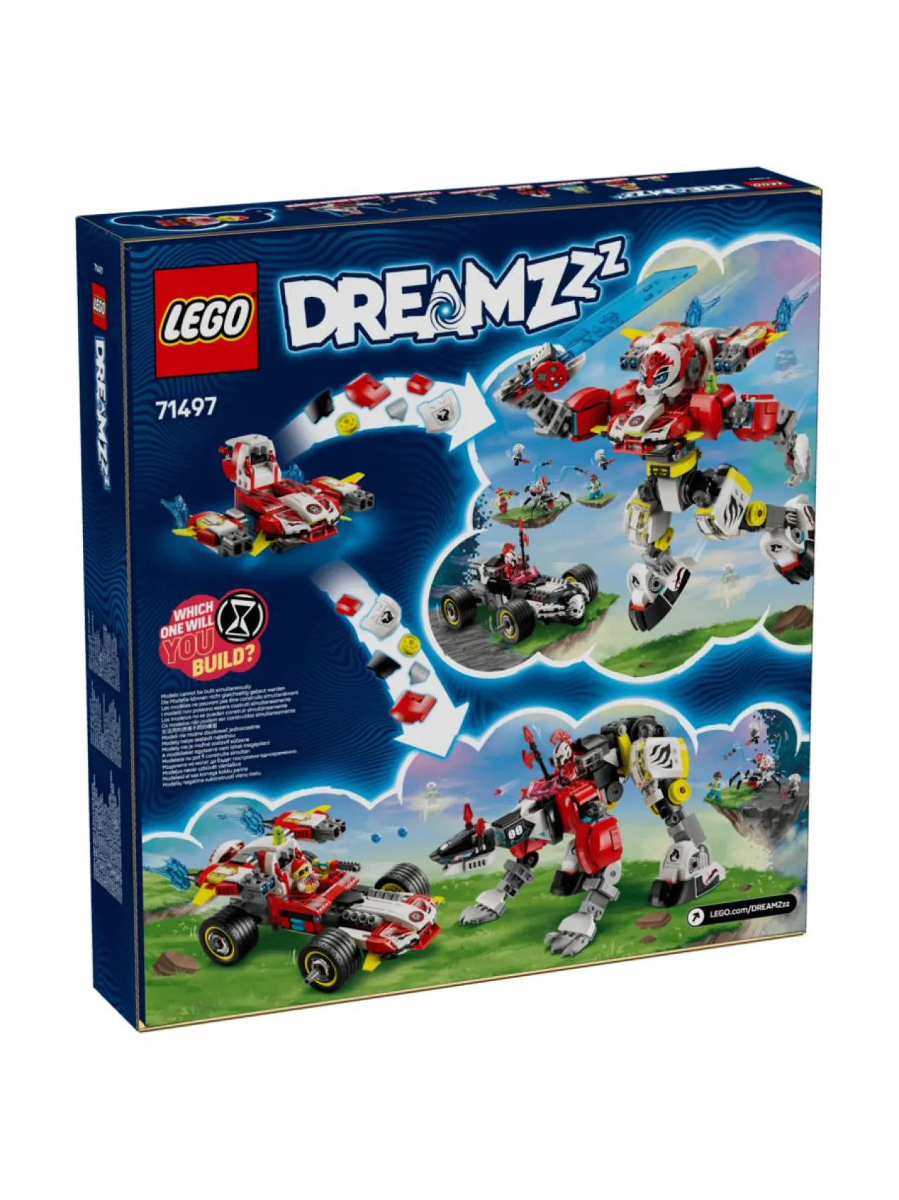 Rakennussarjat<LEGO DREAMZZZ Cooperin tiikerirobotti ja Zeron hot rod ‑auto 71497