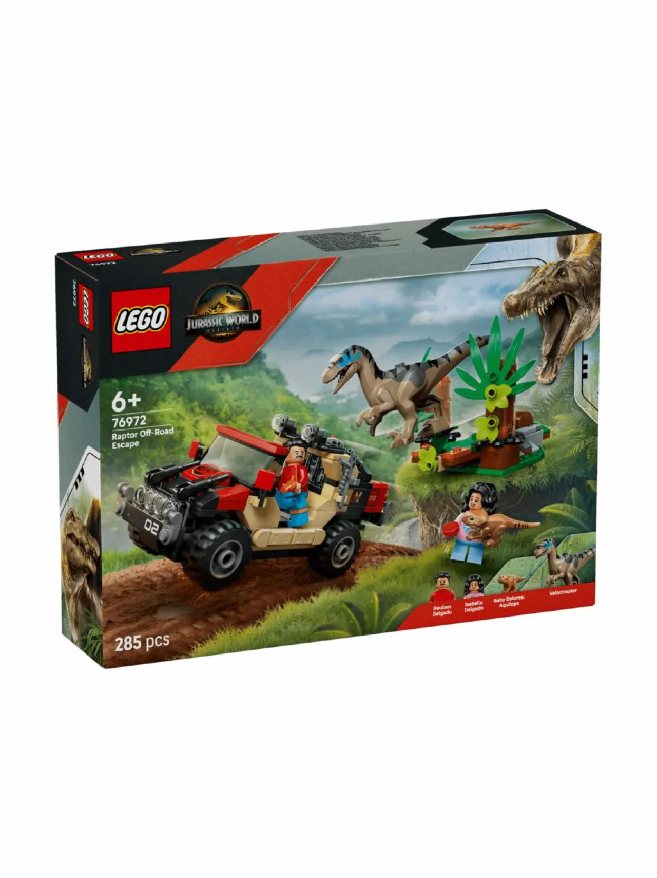 LEGO JURASSIC WORLD Raptor ja pako maastoautolla 76972^ Rakennussarjat