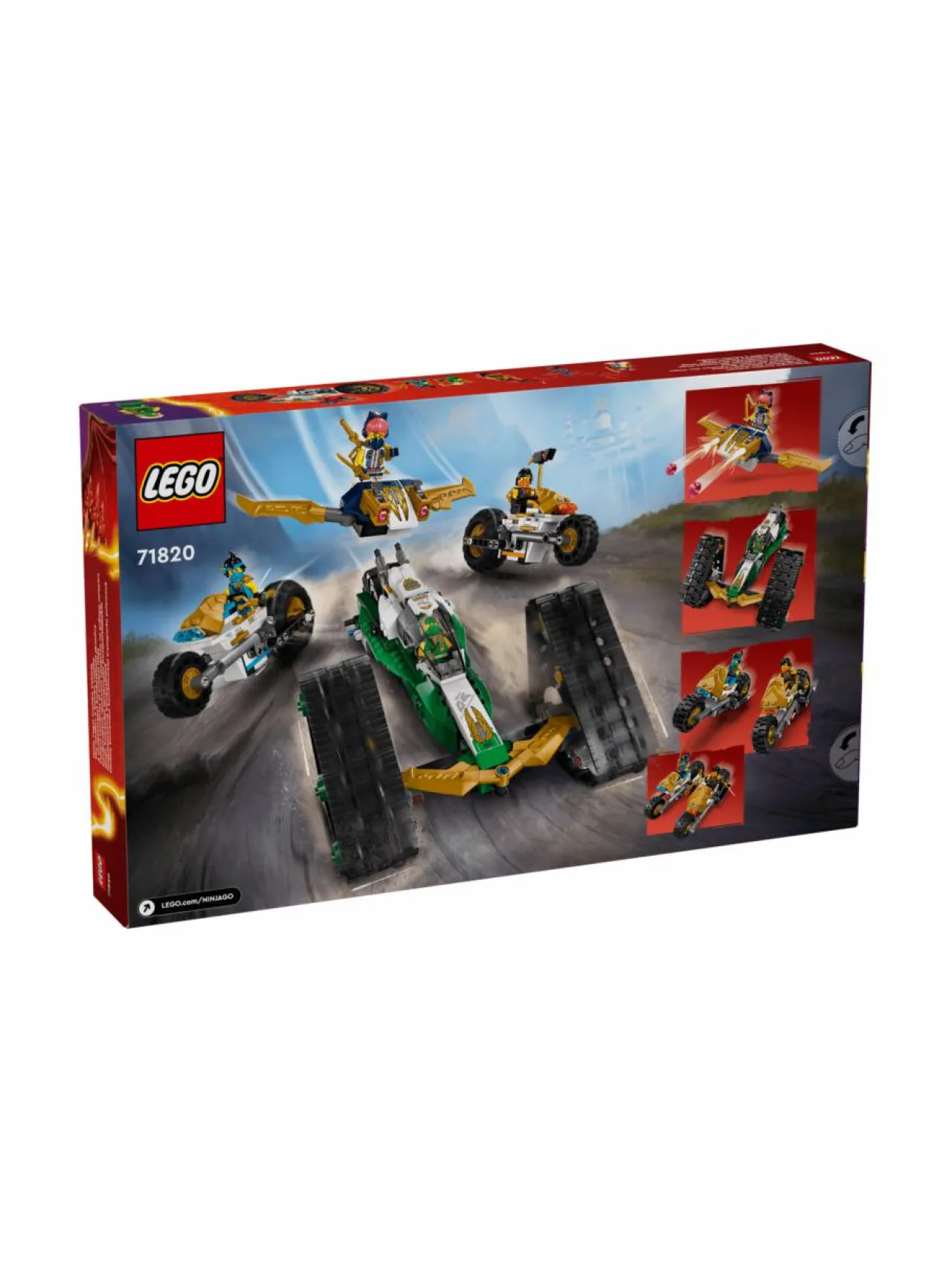 LEGO NINJAGO Ninjatiimin monitoimiajoneuvo 71820^ Rakennussarjat