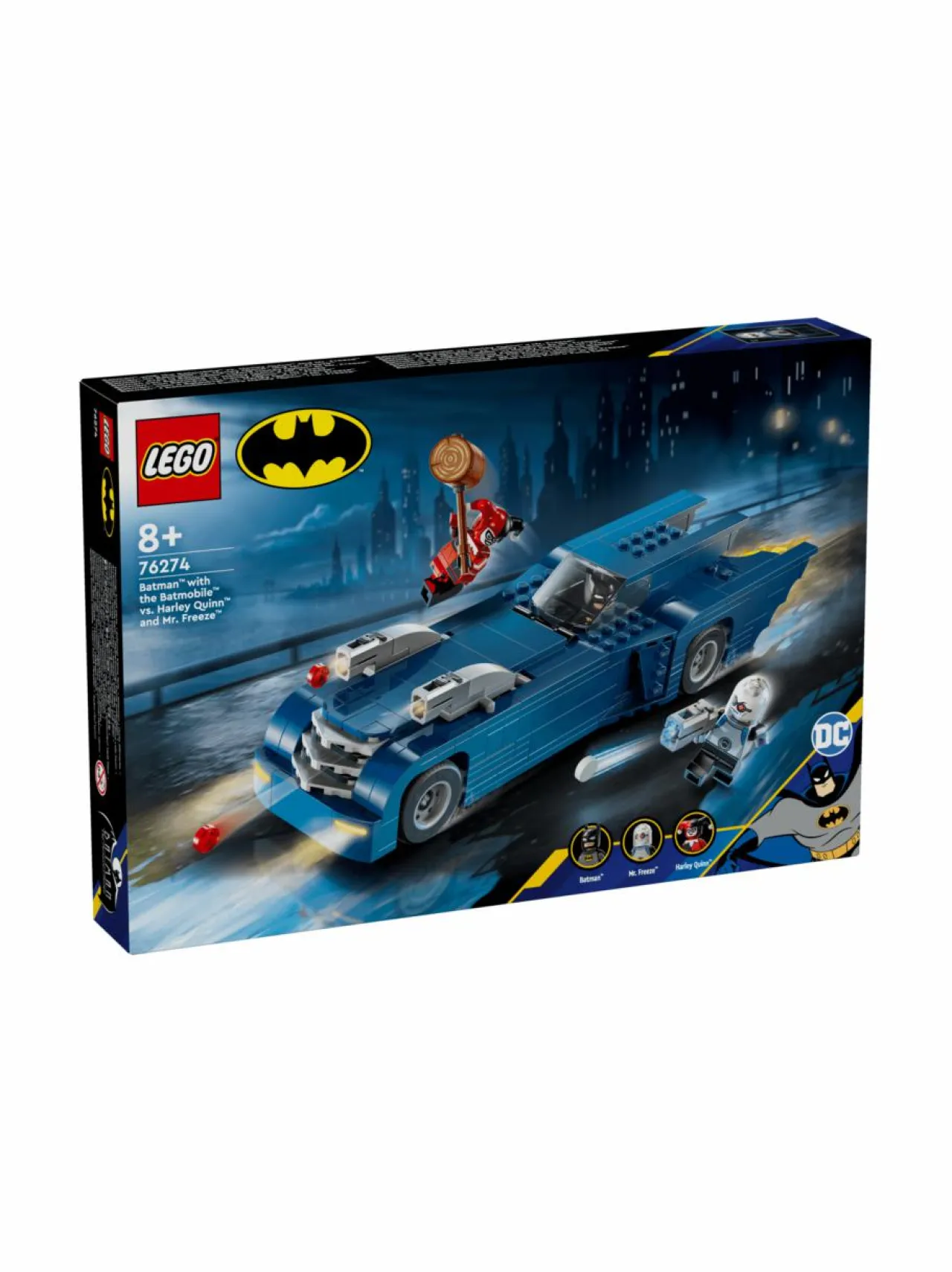 Rakennussarjat<LEGO SUPER HEROES Batman™ ja Batmobile™ vastaan Harley Quinn™ ja Pakkasherra 76274