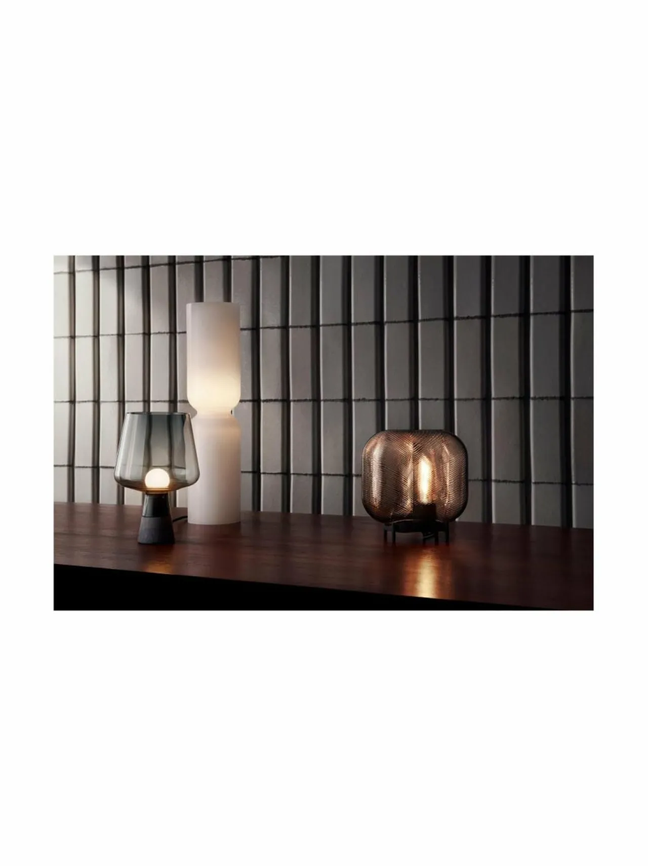 Pöytävalaisimet<Iittala Leimu-pöytävalaisin 300 x 200 mm HARMAA