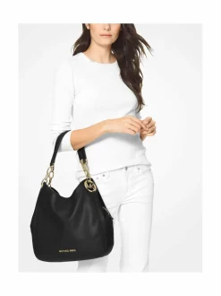 Shopperit<Michael Michael Kors Lillie Large Pebbled Leather -nahkalaukku 001 BLACK