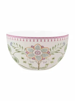 Lautaset & Kulhot<PIP Studio Lily&Lotus -posliinikulho 18 cm WHITE