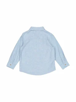 Paidat<Lindex Linen Blend -kauluspaita 9981 LT DUSTY BLUE