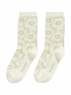 Sukat & Sukkahousut<Marimekko Linjaus Unikko -sukat 110 BEIGE, OFF WHITE