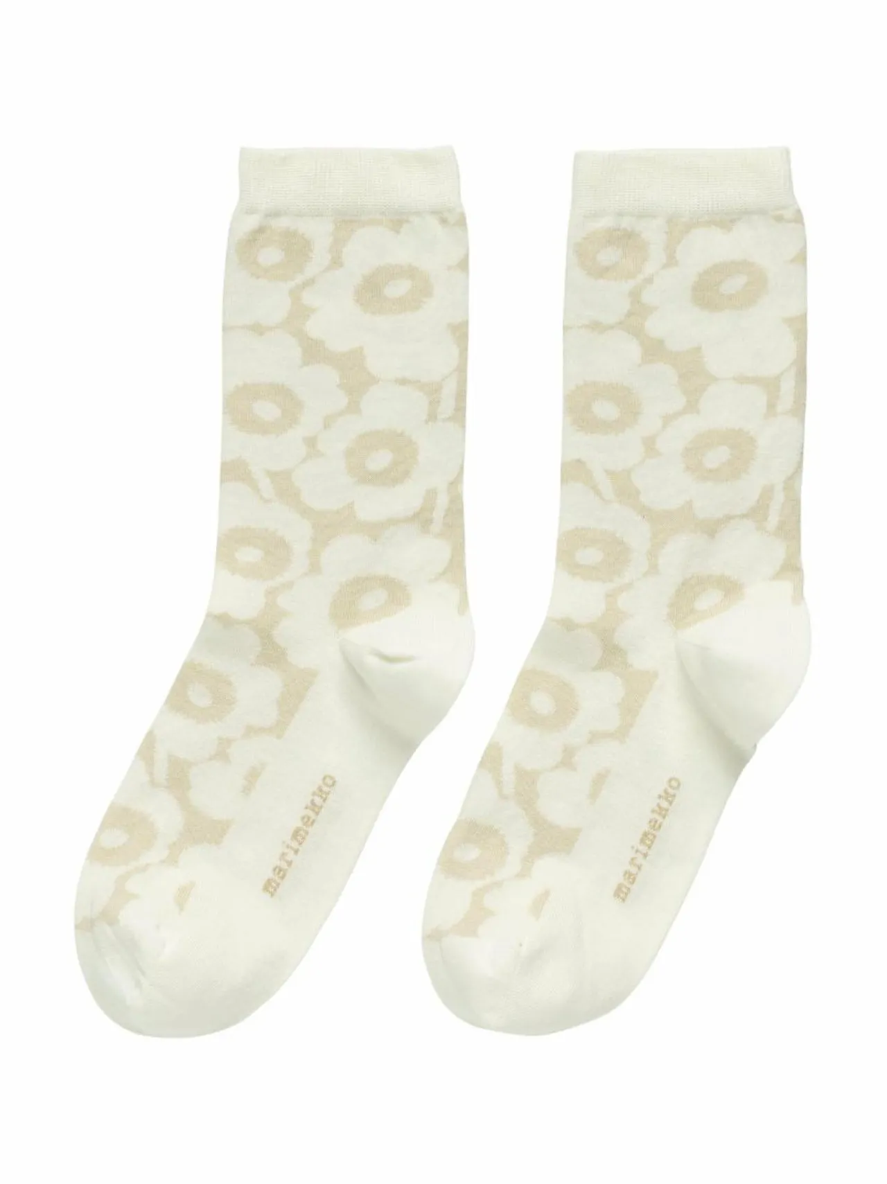 Sukat & Sukkahousut<Marimekko Linjaus Unikko -sukat 110 BEIGE, OFF WHITE