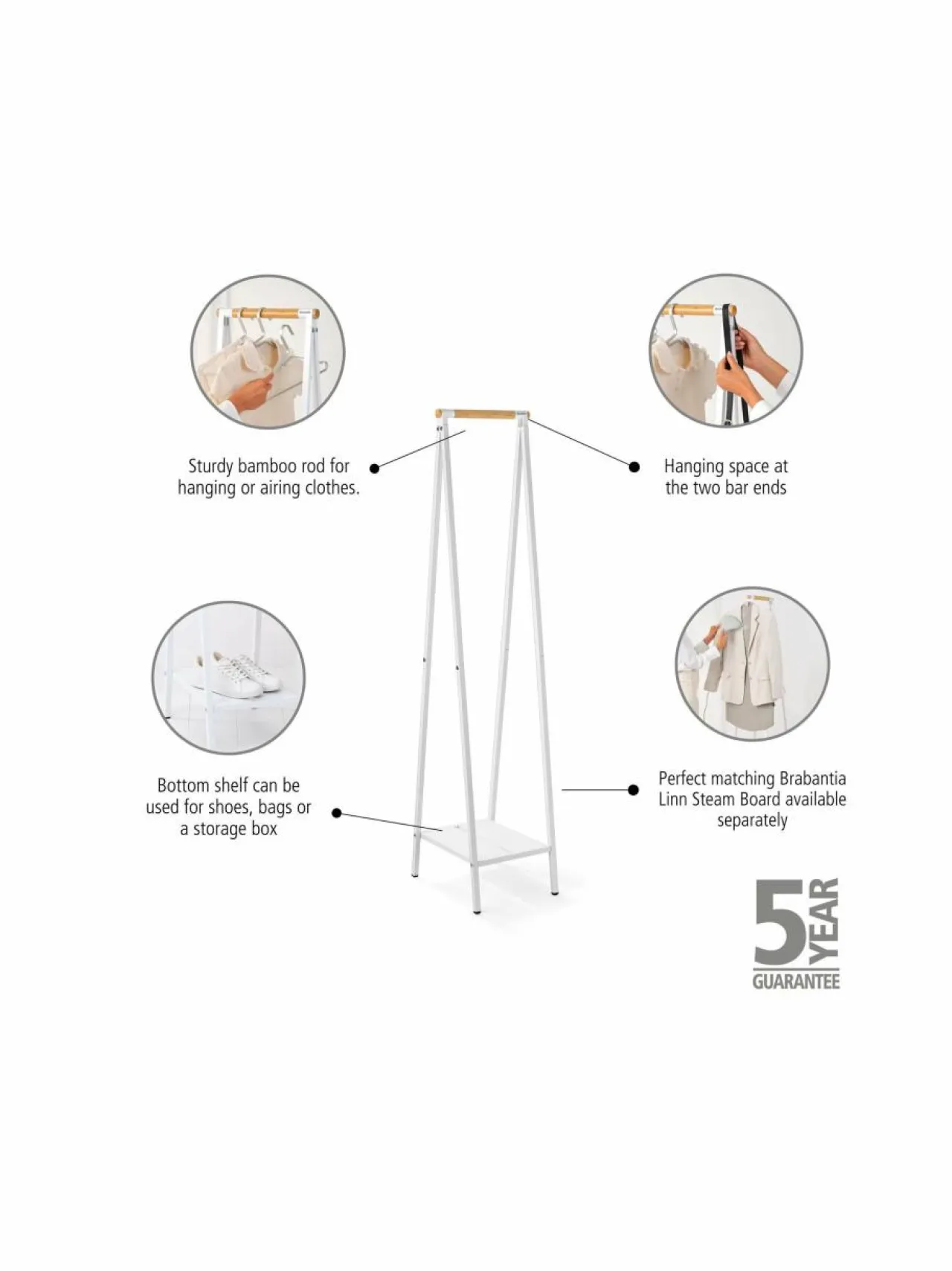 Brabantia Linn Compact -vaateteline^ Pyykkihuolto