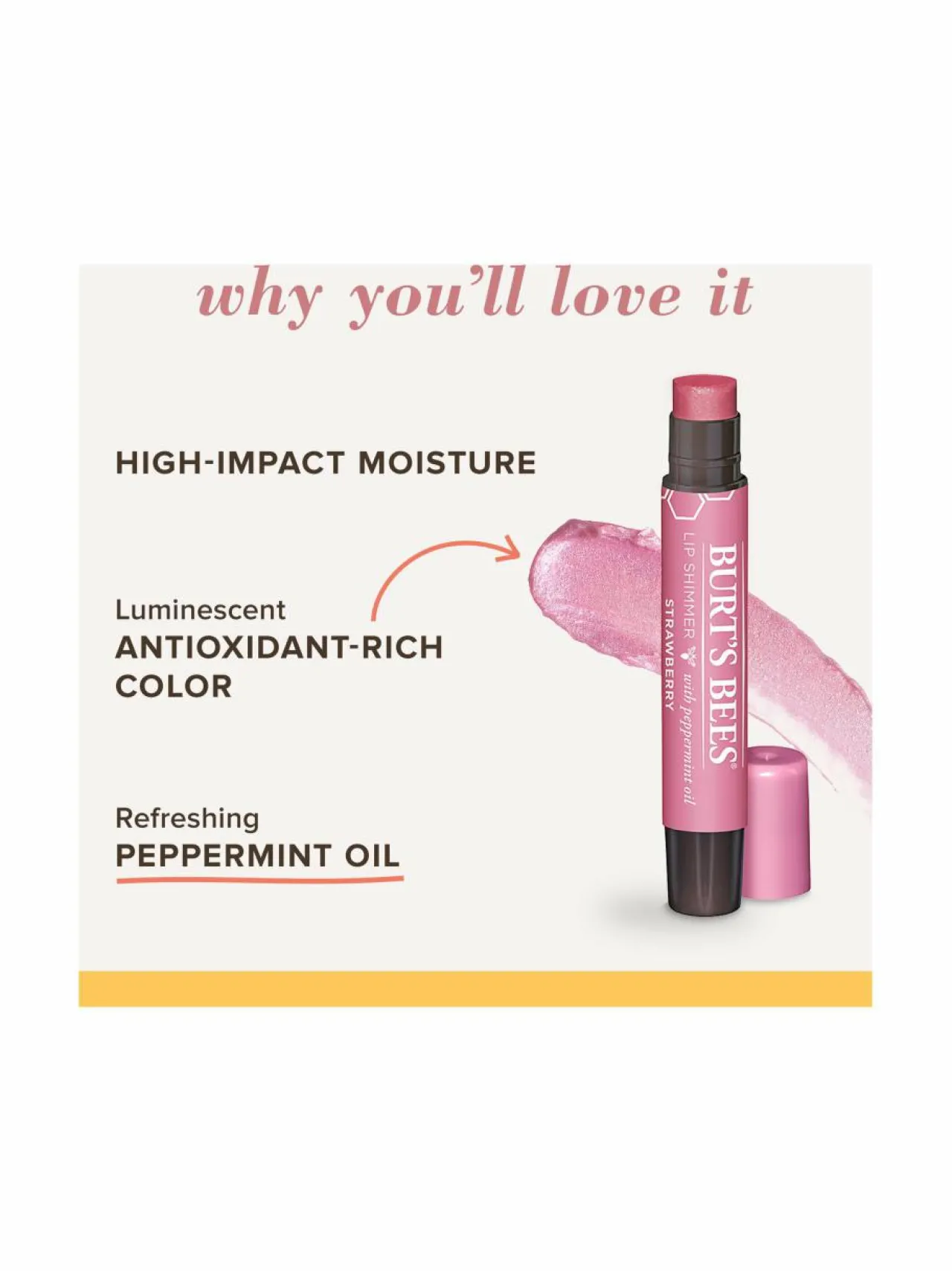 Burts Bees Lip Shimmer -sävyttävä huulivoide^ Meikit