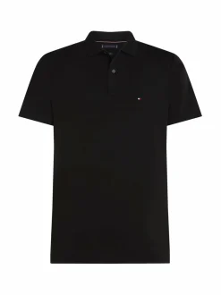 Paidat<Tommy Hilfiger Liquid Cotton Essential Regular -pikeepaita BDS BLACK