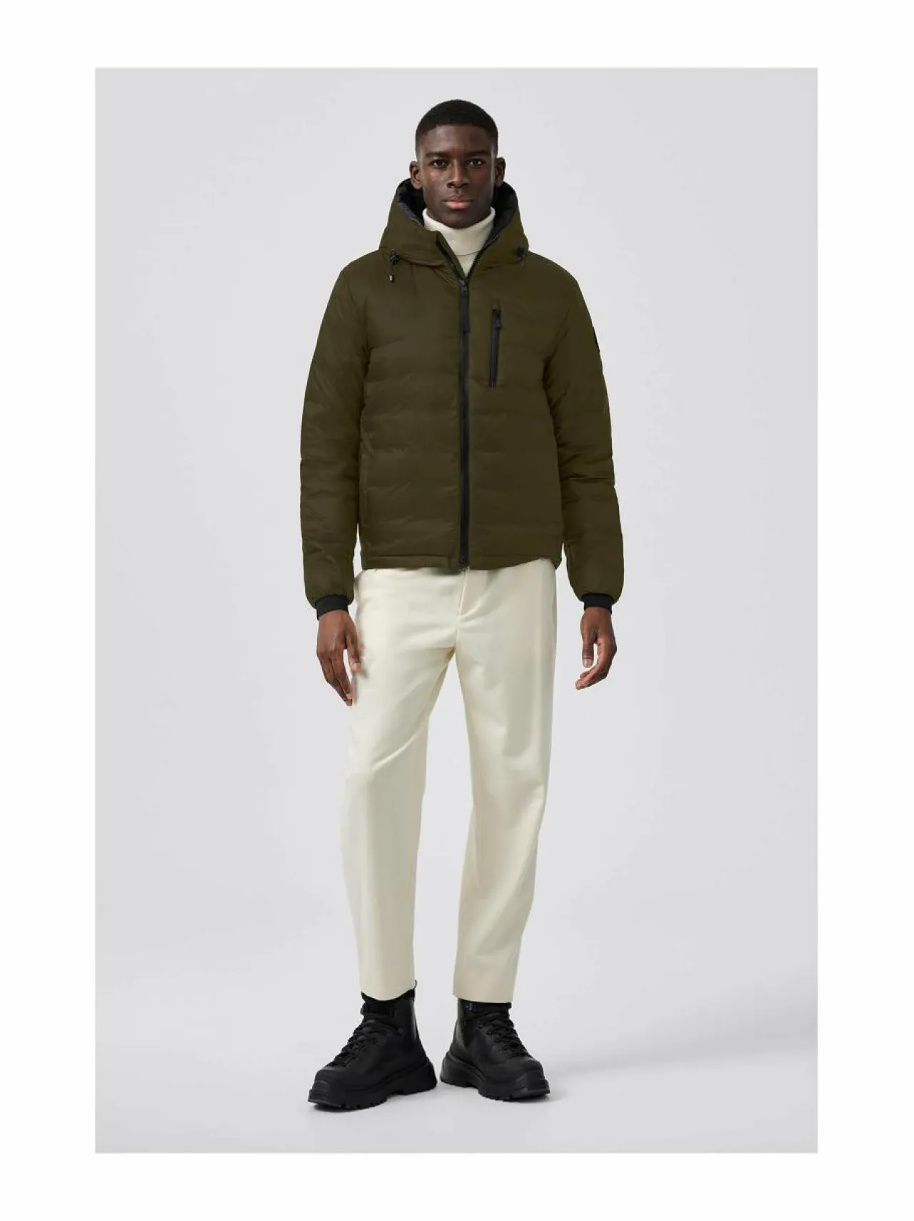 Urheilutakit|Takit<Canada Goose Lodge Hoody Black Label -untuvatakki 49 MILITARY GREEN VERT MILITAIRE