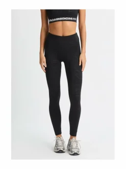 Urheiluhousut & Treenitrikoot<Röhnisch Logo Effect High Waist -treenitrikoot T487 BLACK LOGO EMBOSS