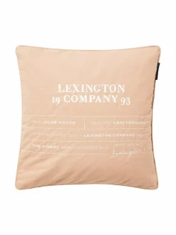 Sisustustyynyt<Lexington Logo Organic -tyynynpäällinen, 50 x 50 cm 2600-SH25 BEIGE/WHITE