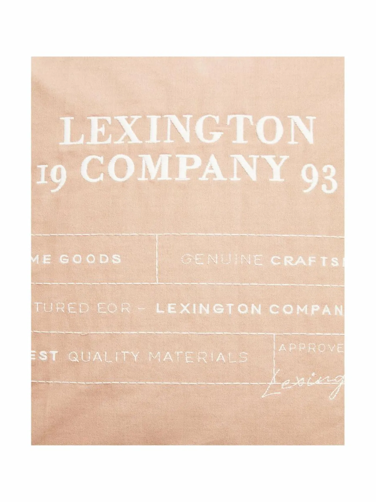Sisustustyynyt<Lexington Logo Organic -tyynynpäällinen, 50 x 50 cm 2600-SH25 BEIGE/WHITE
