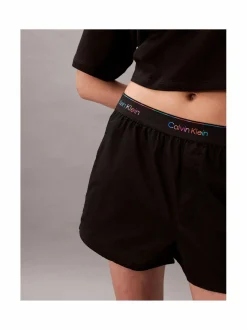Yö- & Oloasut<Calvin Klein Underwear Logo Poplin Pride -shortsit UB1 BLACK