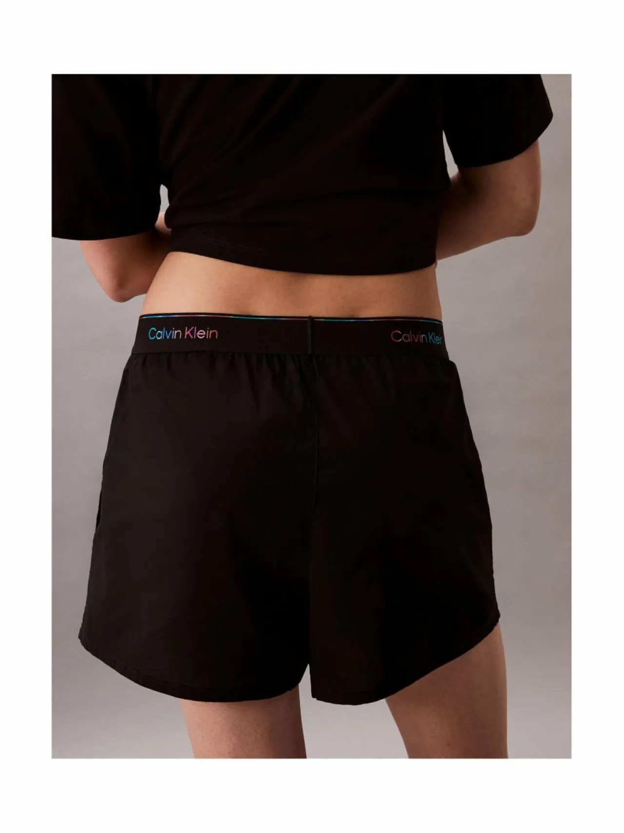 Yö- & Oloasut<Calvin Klein Underwear Logo Poplin Pride -shortsit UB1 BLACK