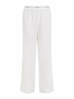 Yö- & Oloasut<Calvin Klein Underwear Logo Poplin -pyjamahousut T8K STEADY STRIPE PELICAN