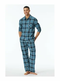 Schiesser Long Check -pyjama 2-osainen^ Pyjamat & Kylpytakit