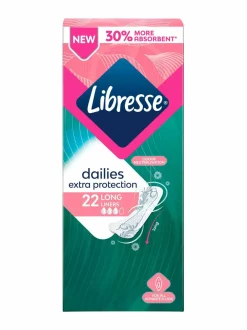 Intiimituotteet<Libresse Long Extra Protect Pantyliner -pikkuhousunsuoja 22 kpl