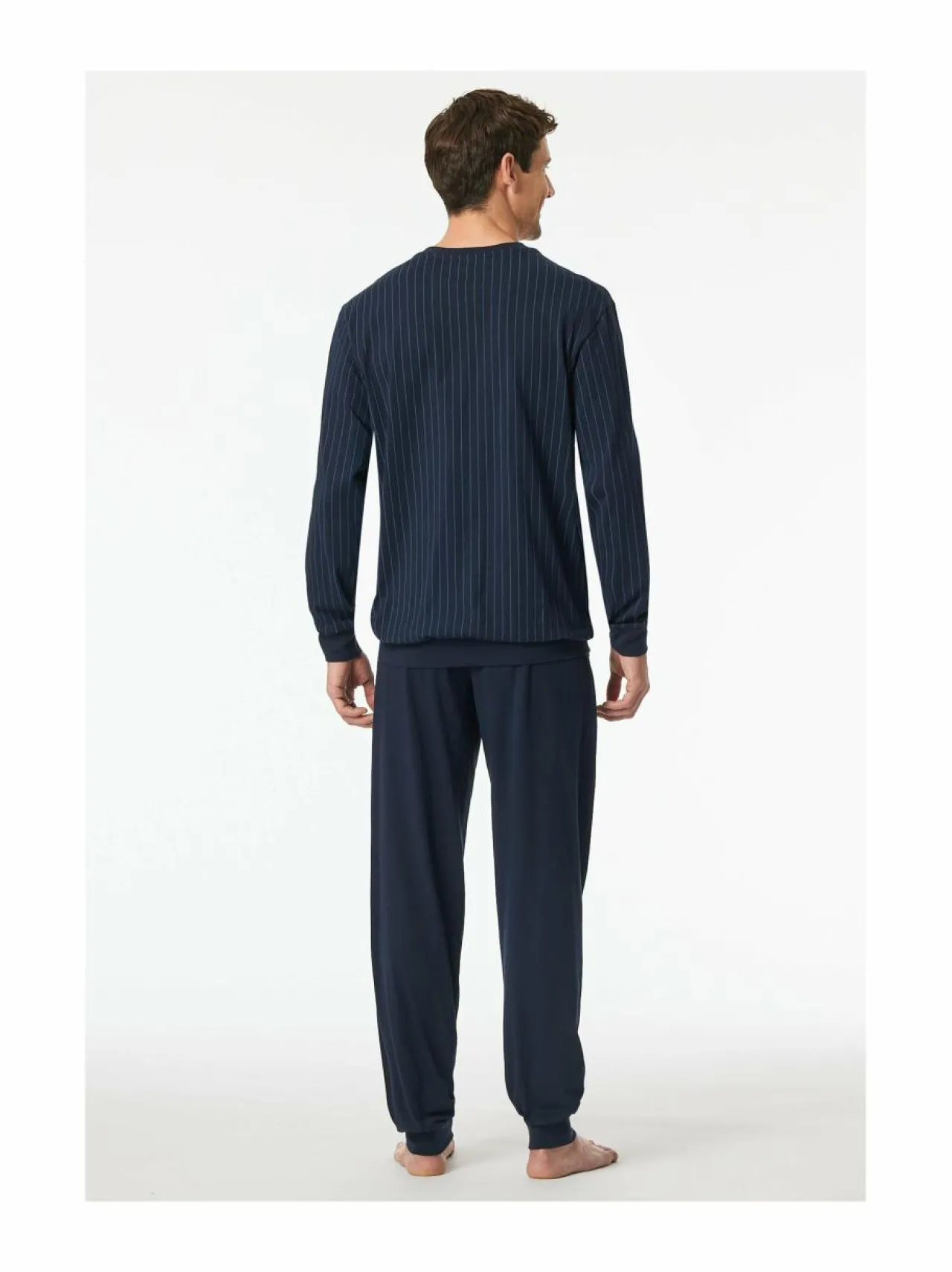 Pyjamat & Kylpytakit<Schiesser Long-pyjama 2-osainen 803 DARK BLUE