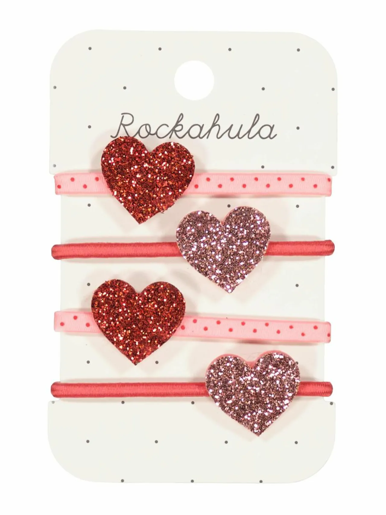 Korut & Hiuskoristeet<Rockahula Love Heart Glitter -hiusdonitsit RED